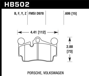 Audi Q7 Brake Pad Set - Rear - Hawk Performance - HPS 5.0 - `07-`14